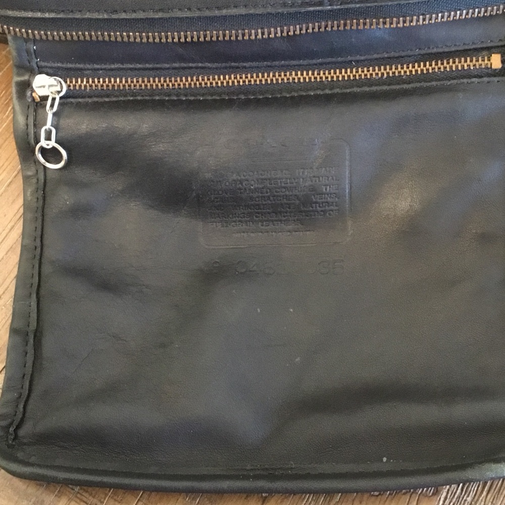 Vintage Coach Bag Soft Satchel Black Leather Doctors Bag with Gold Hardware - Picture 8 of 12